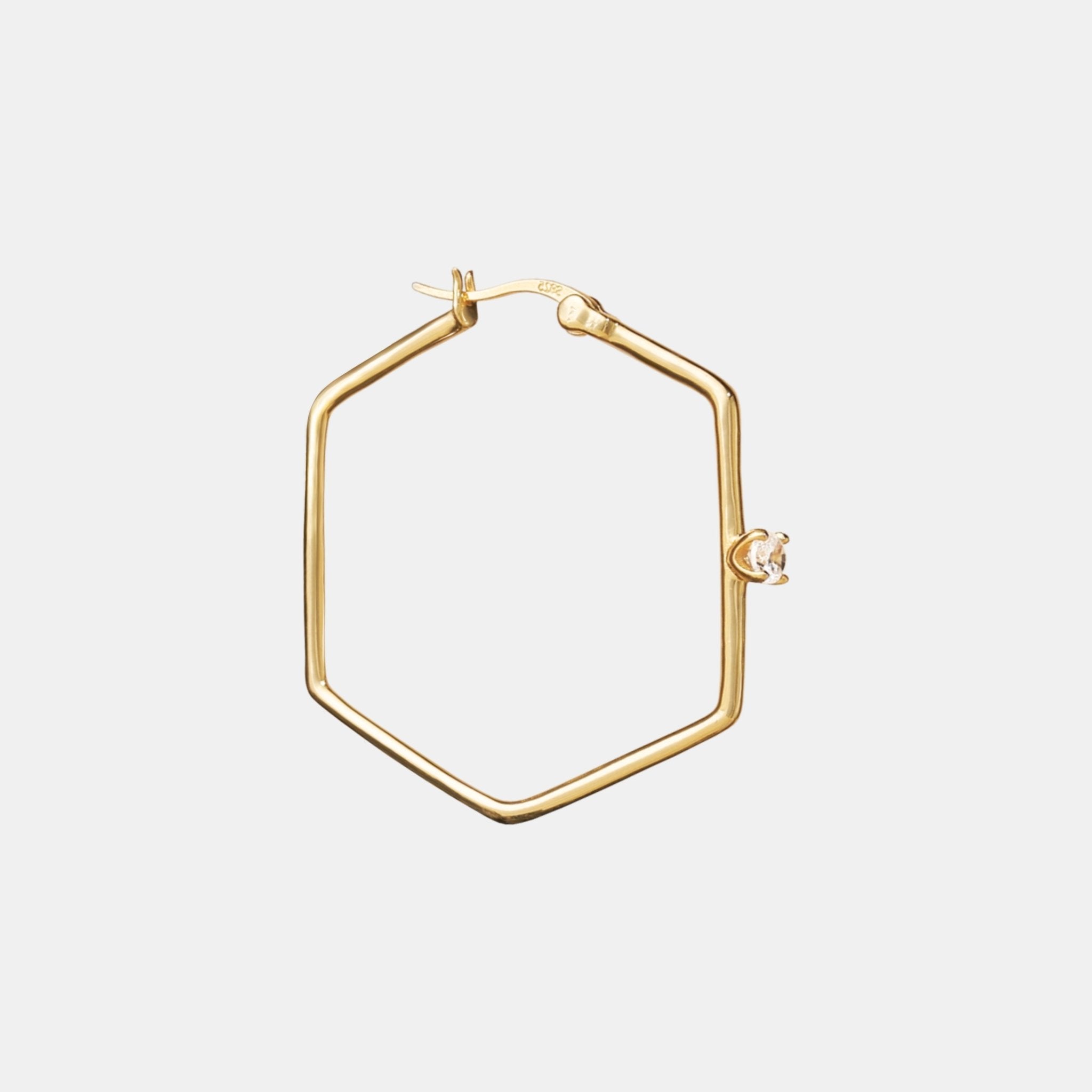 Hexagon Hoop Earrings