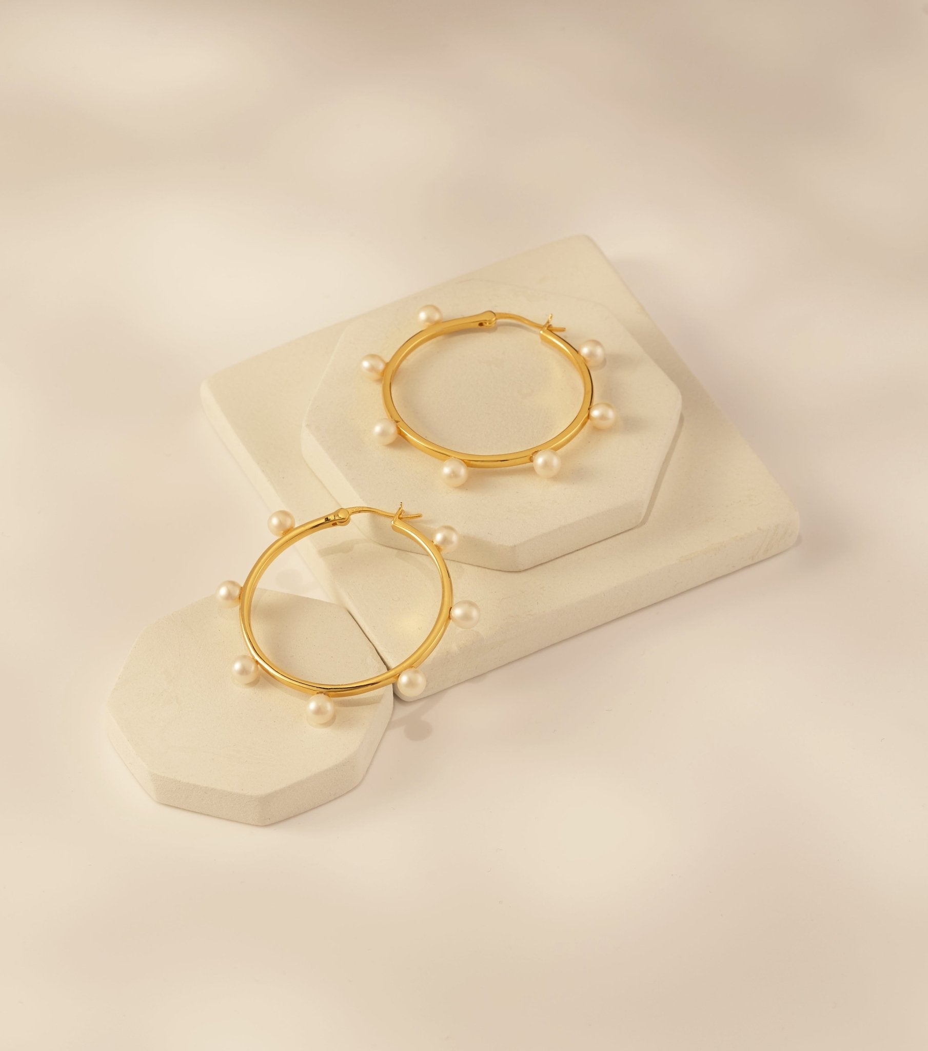 Pearl Hoop Earrings