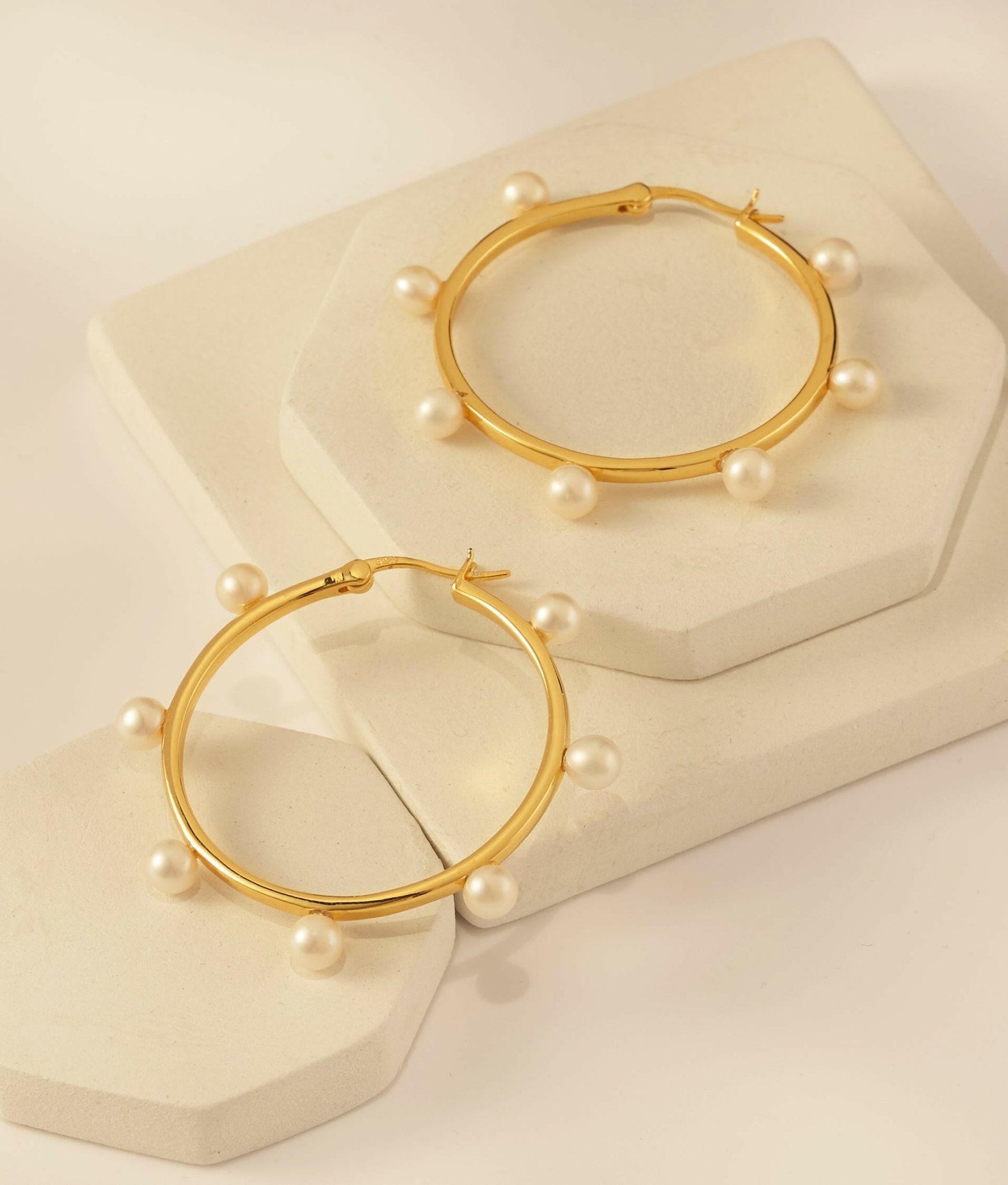 Pearl Hoop Earrings