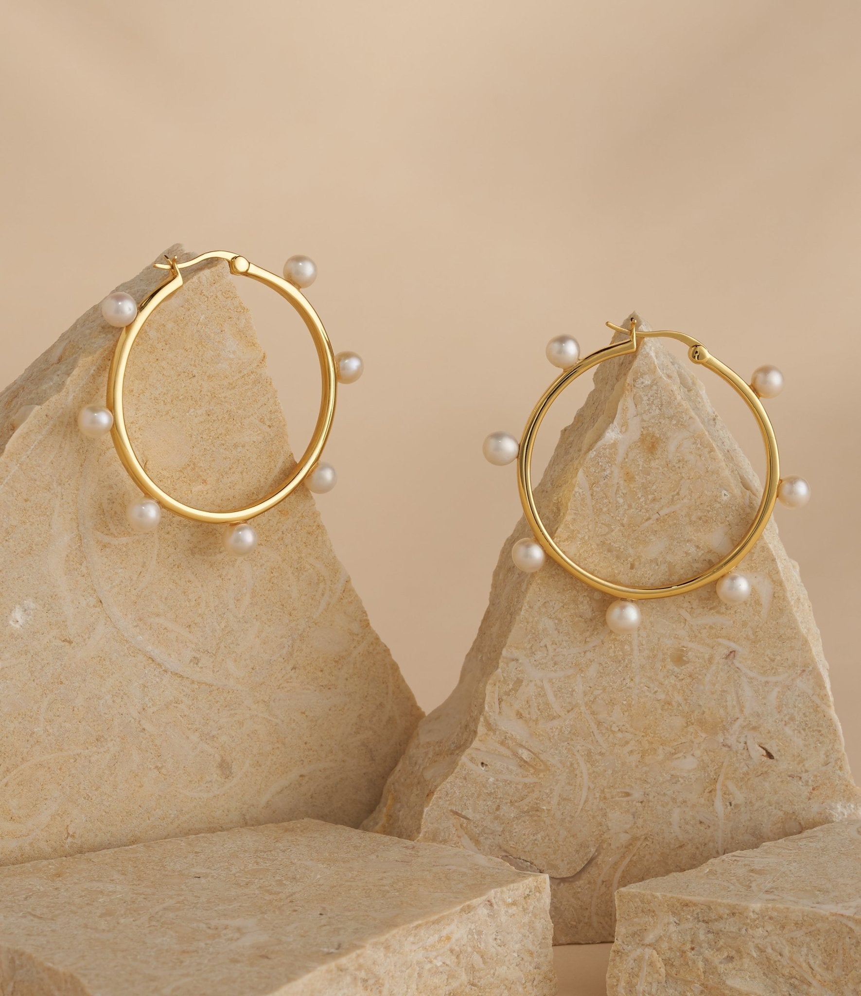 Pearl Hoop Earrings