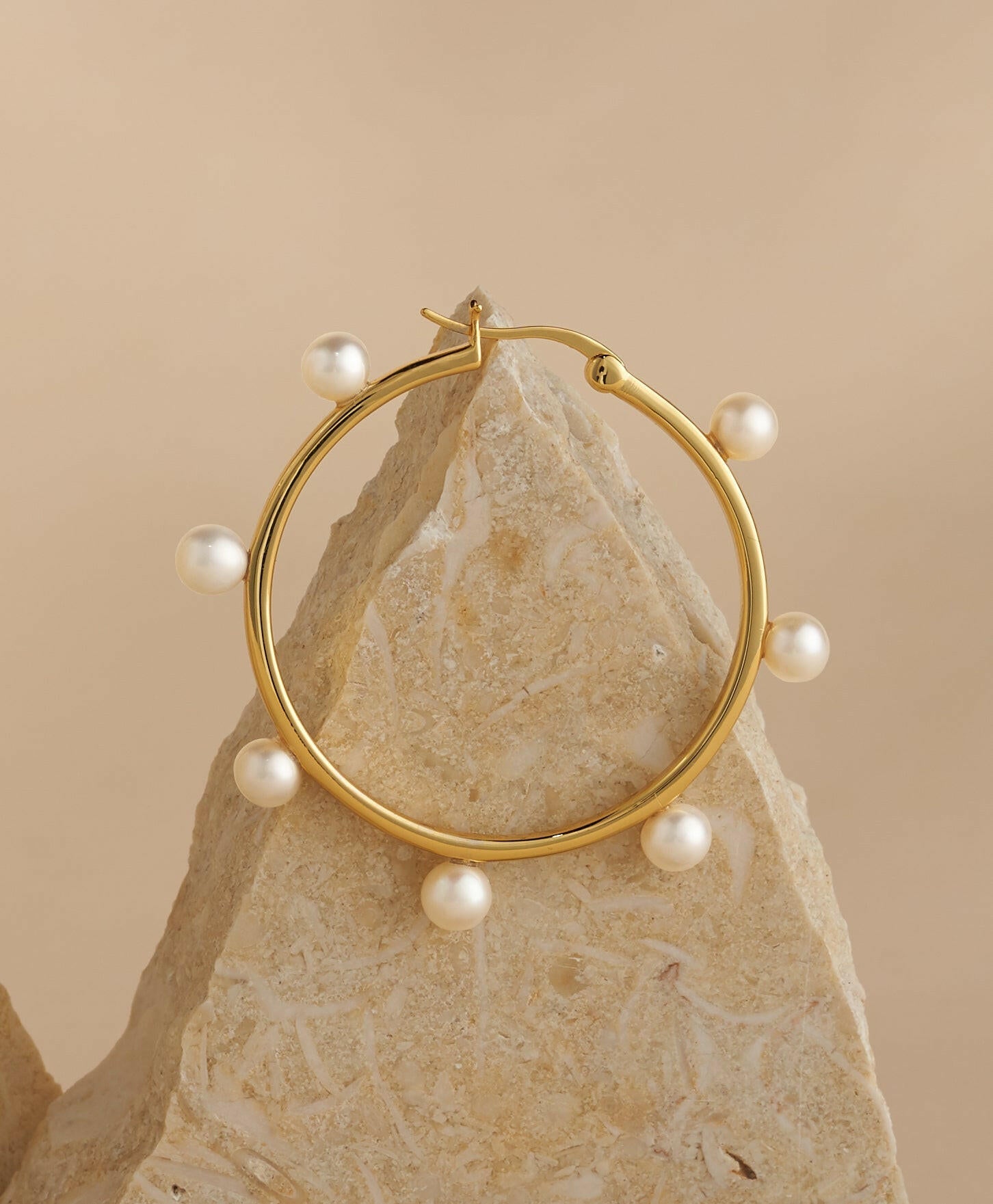 Pearl Hoop Earrings