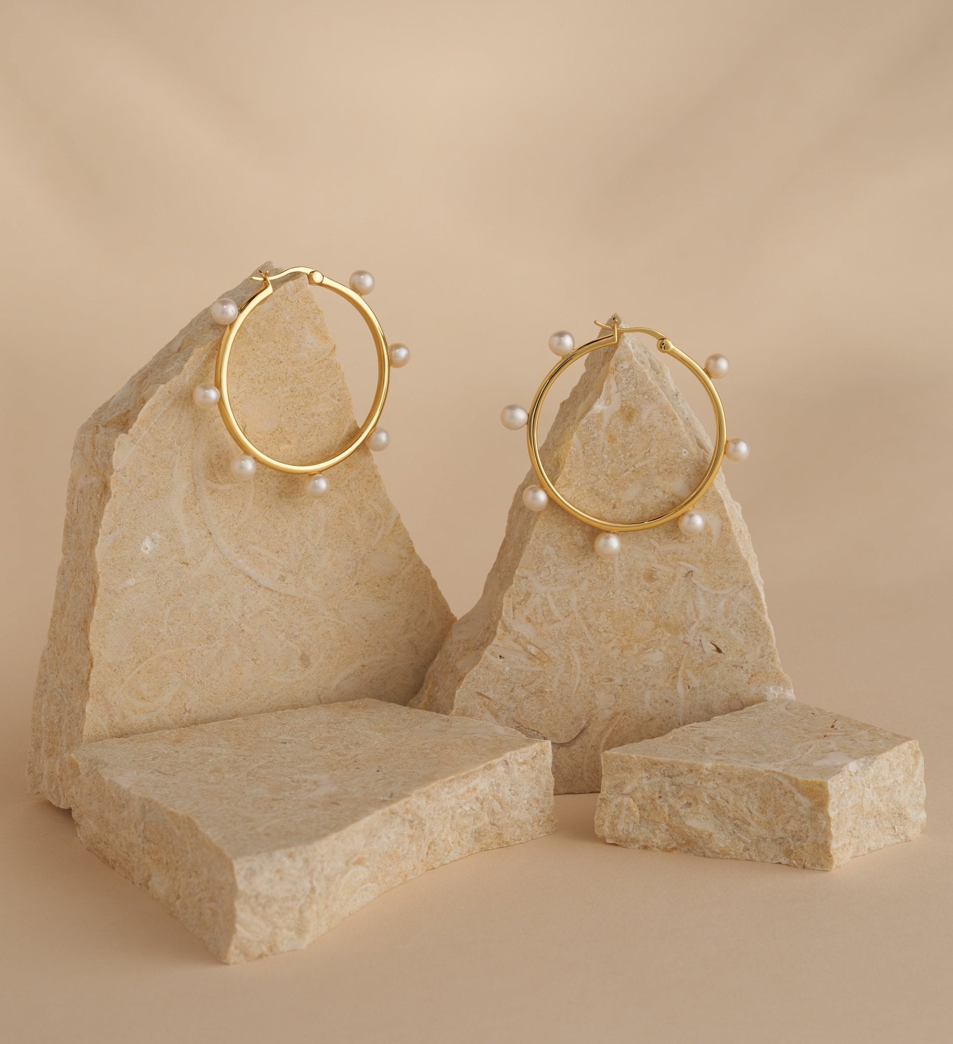 Pearl Hoop Earrings