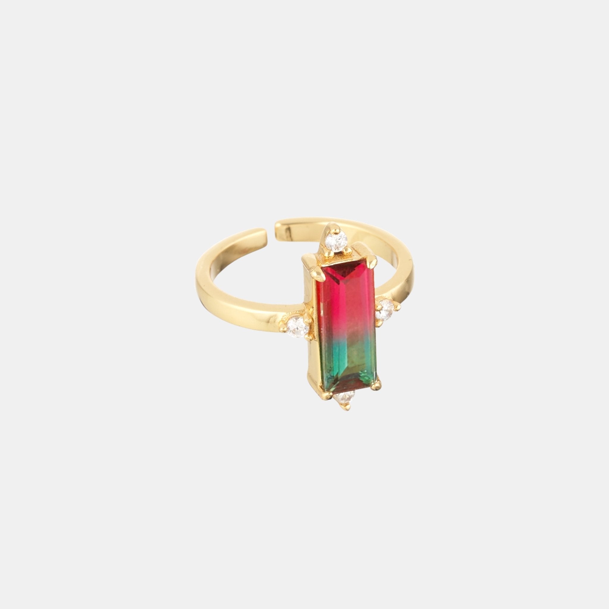 Watermelon Tourmaline Ring