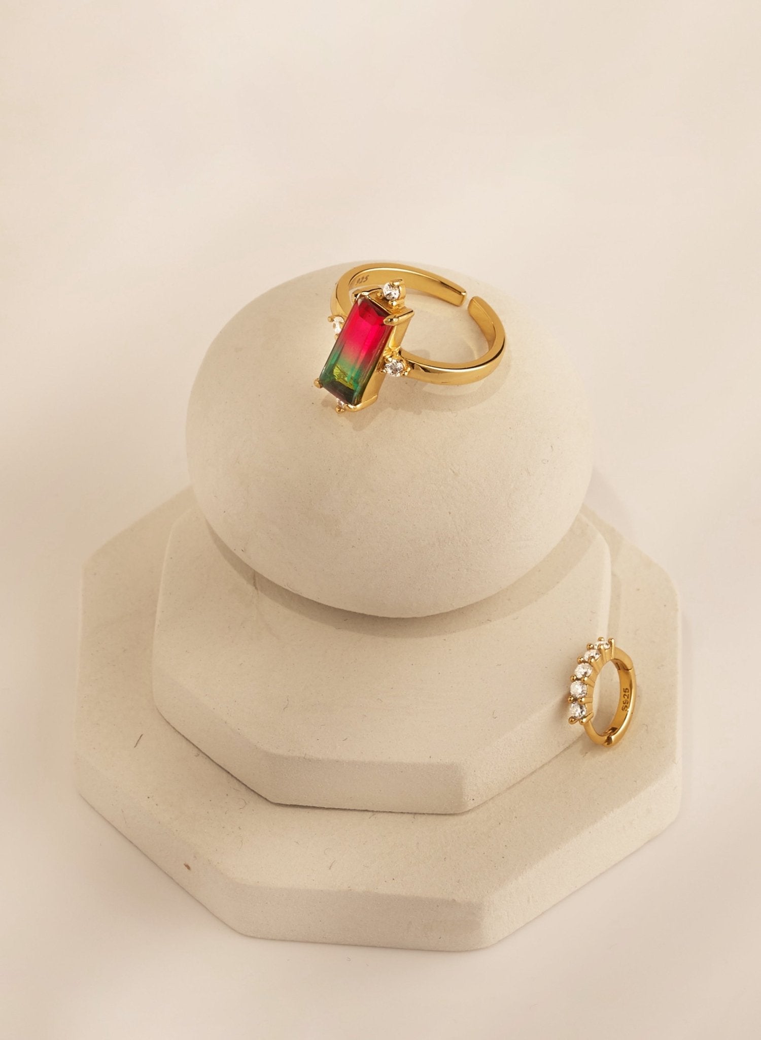 Watermelon Tourmaline Ring